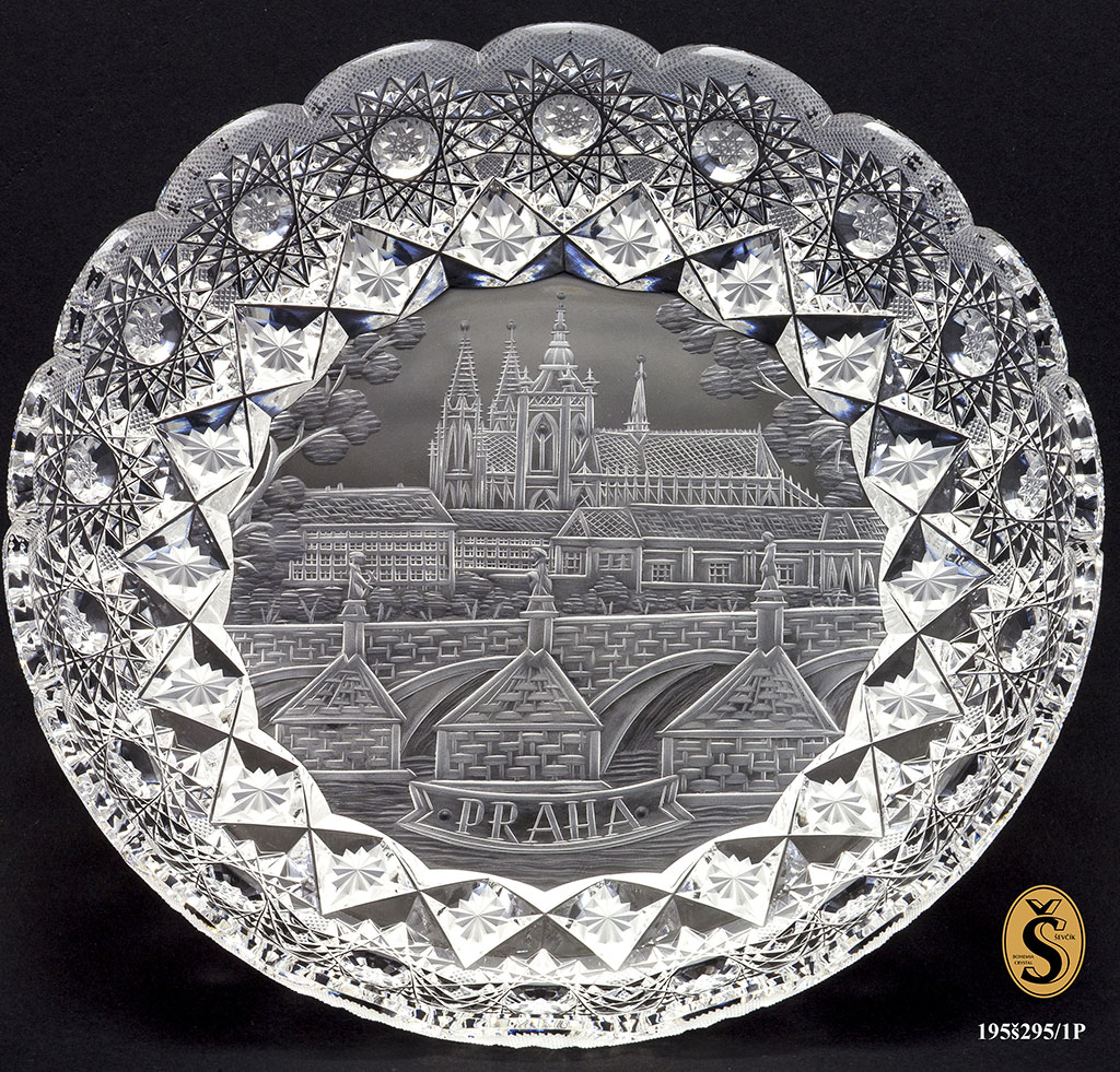 Engraved glass Ladislav Ševčík Bohemia Crystal